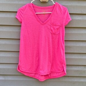 Lilly Pulitzer | Luxletic Bright Pink Short Sleeve Shirts size Large XXS